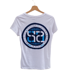 SANANTONIO42 BLACK/BLUE LOGO TSHIRT WOMAN